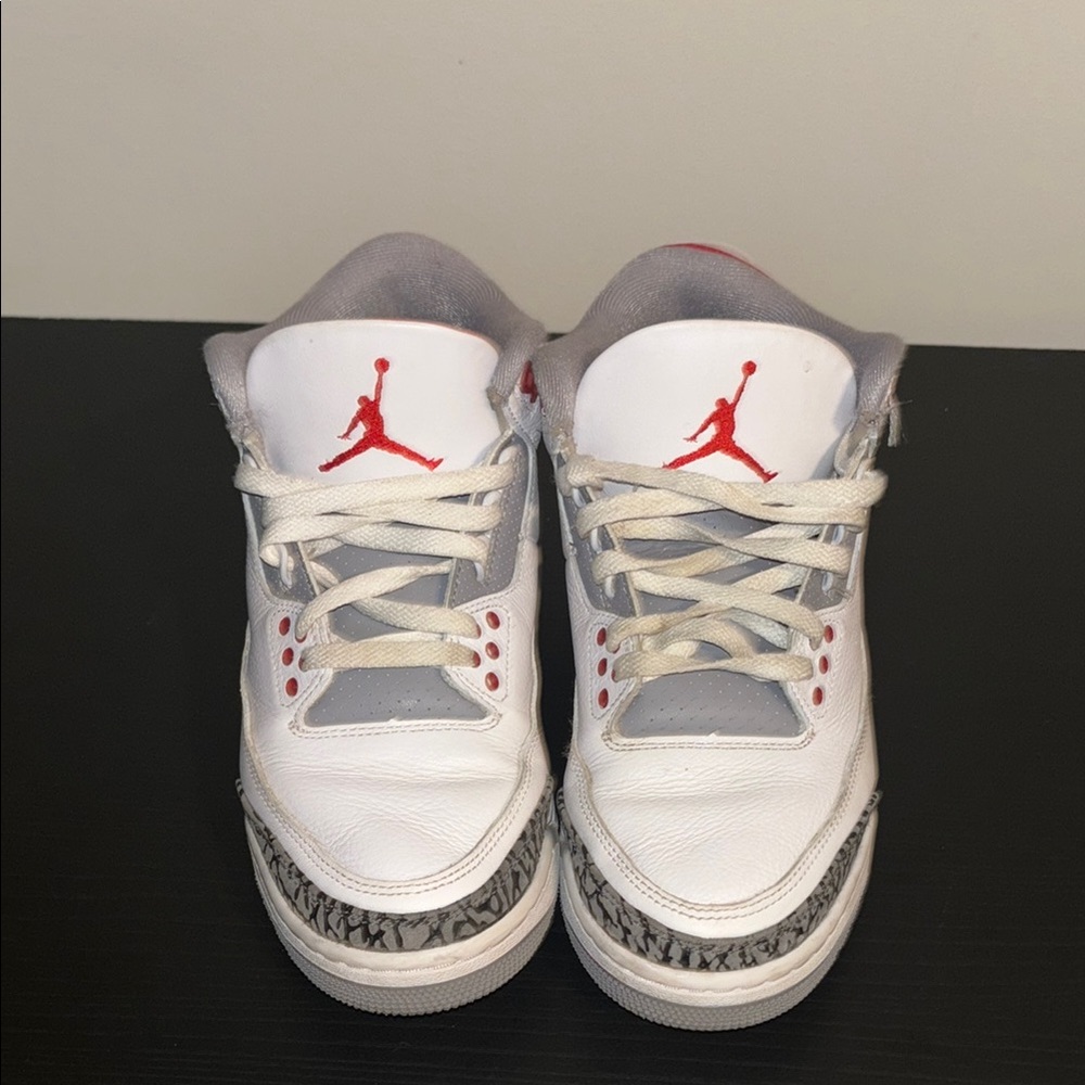 Jordan White and Red Sneakers with Iconic Elephant Print